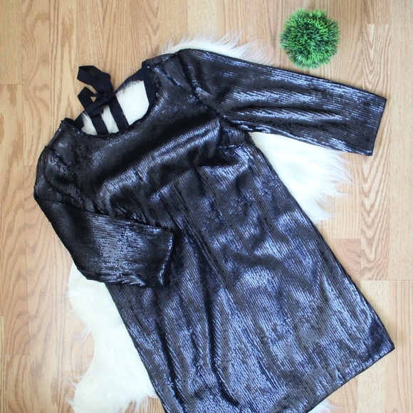 J. Crew Navy Sequin Bianca Dress 6 NWT $198